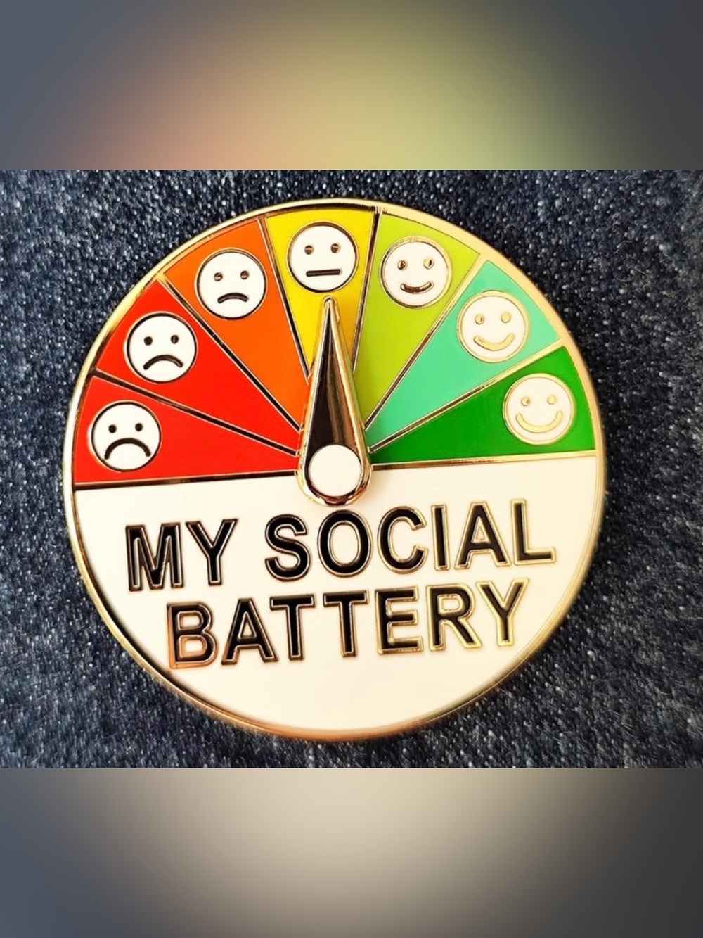 Enamel Pin - My Social Battery Gauge (Multicolor)